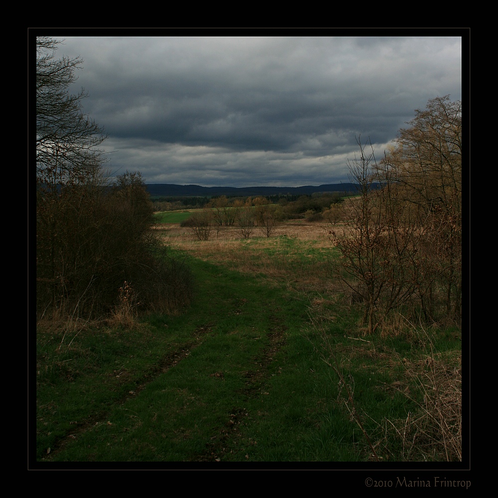 Vorbeiziehende Schlechtwetterfront - Hunsrck, Rheinland-Pfalz.