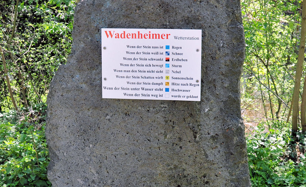 Wadenheimer Wetterstation, die 100 %ige Wettervorhersage - Wetterstein in Bad Neuenahr 18.04.2010