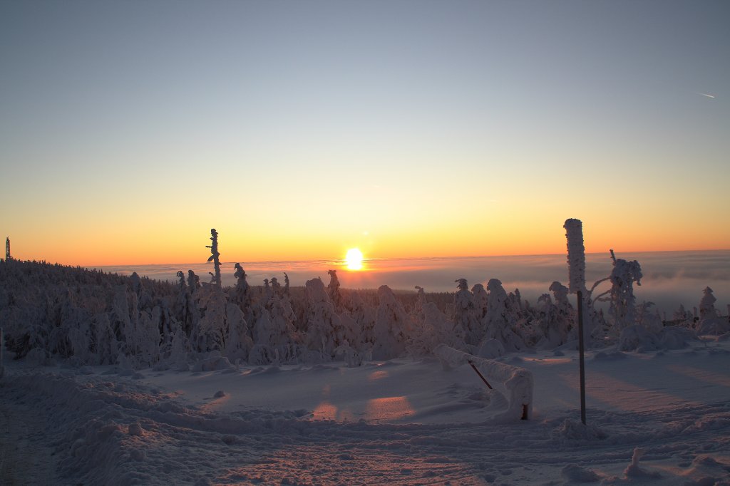 Winterabendzauber auf dem Fichtelberg am 22.01.10. 