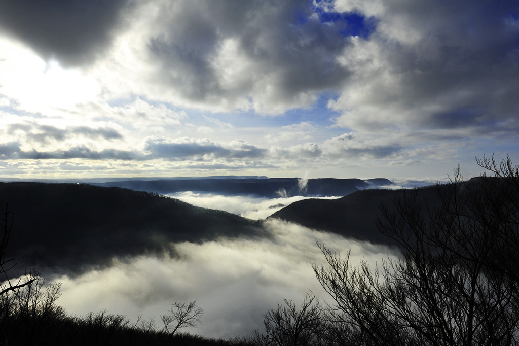 01.01.2016 Neujahr vom Breitenstein aus - Nebel in der Tälern