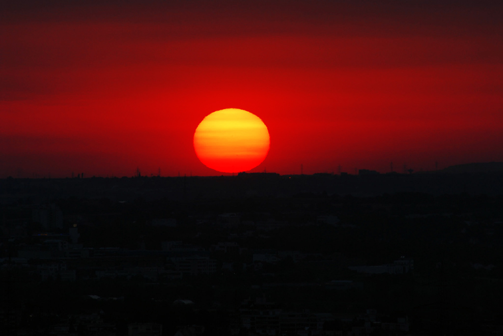 02,08,2013 Sonnenuntergang über Waiblingen