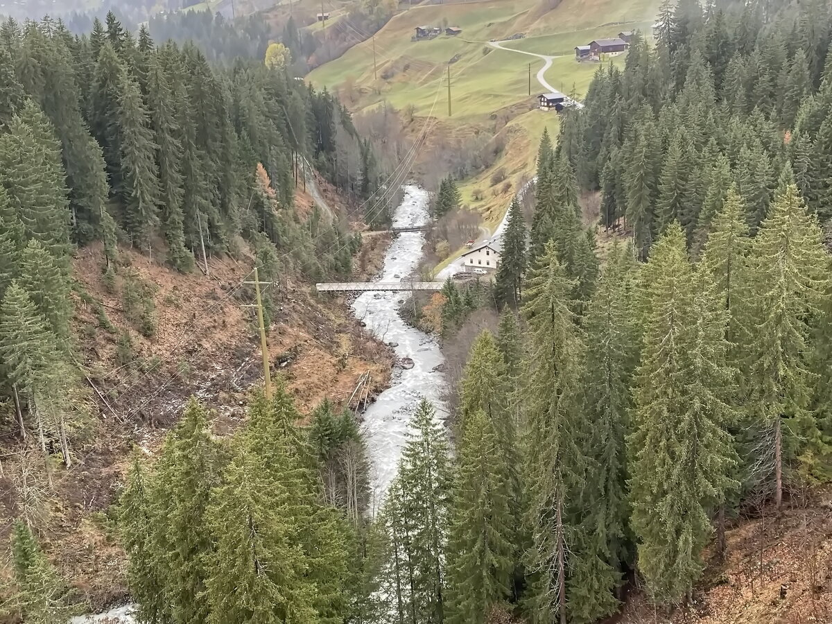 19. November 2023 Blick in das Tal bei Langwies