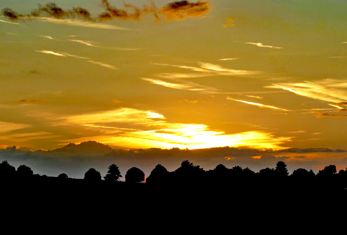 Abendstimmung / Sonnenuntergang bei Bad Münstereifel - 24.09.2018