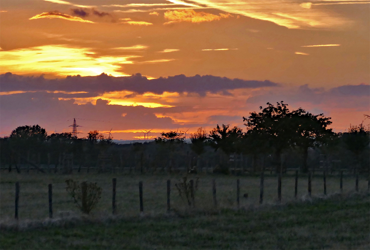 Abendstimmung / Sonnenuntergang bei Bad Münstereifel - 24.09.2018