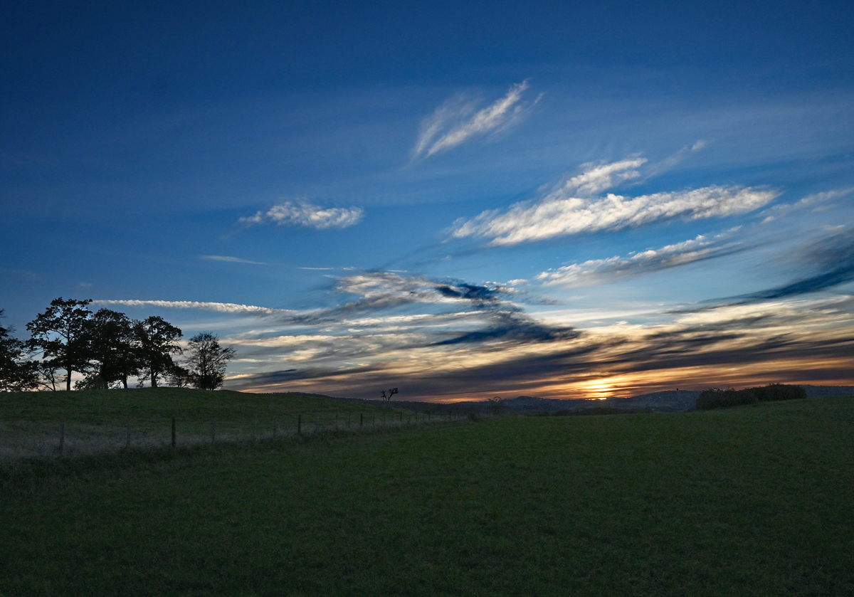 Abendstimmung kurz vor Sonnenuntergang in der Eifel - 11.11.2022