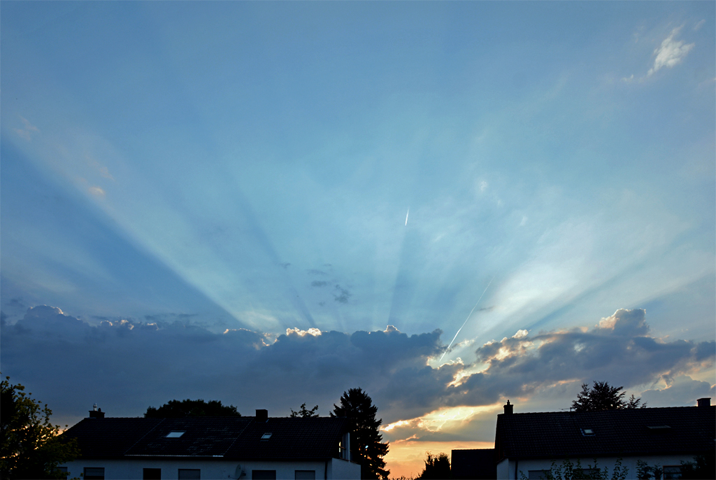 Abendstimmung über Euskirchen - 01.08.2014