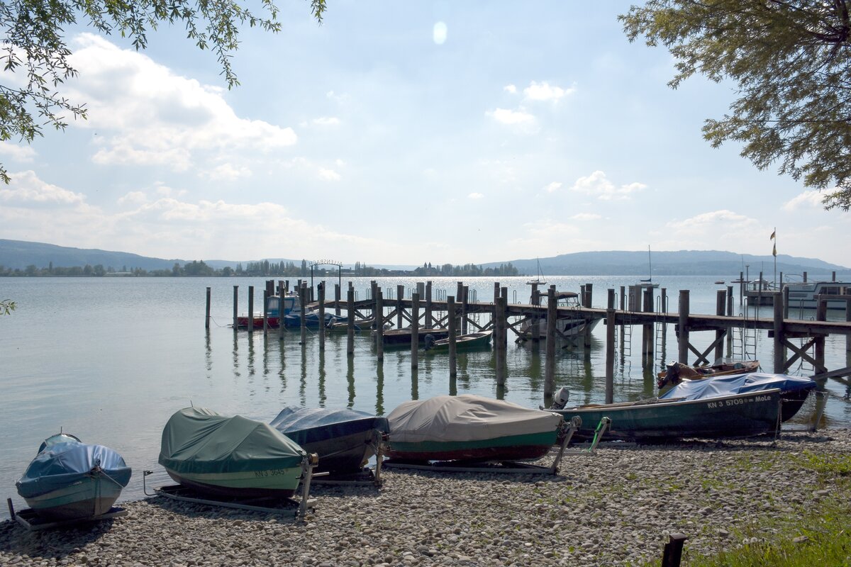 ALLENSBACH, 03.05.2023, Blick auf einen Teil der Schiffslände am Bodensee