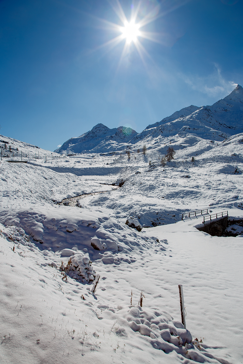 
Am 04.11.2019 aus RhB Regionalzug (von Tirano nach St. Moritz) zwischen Ospizio Bernina und Bernina Lagalb heraus fotografiert, ein letzter Blick hinauf. 