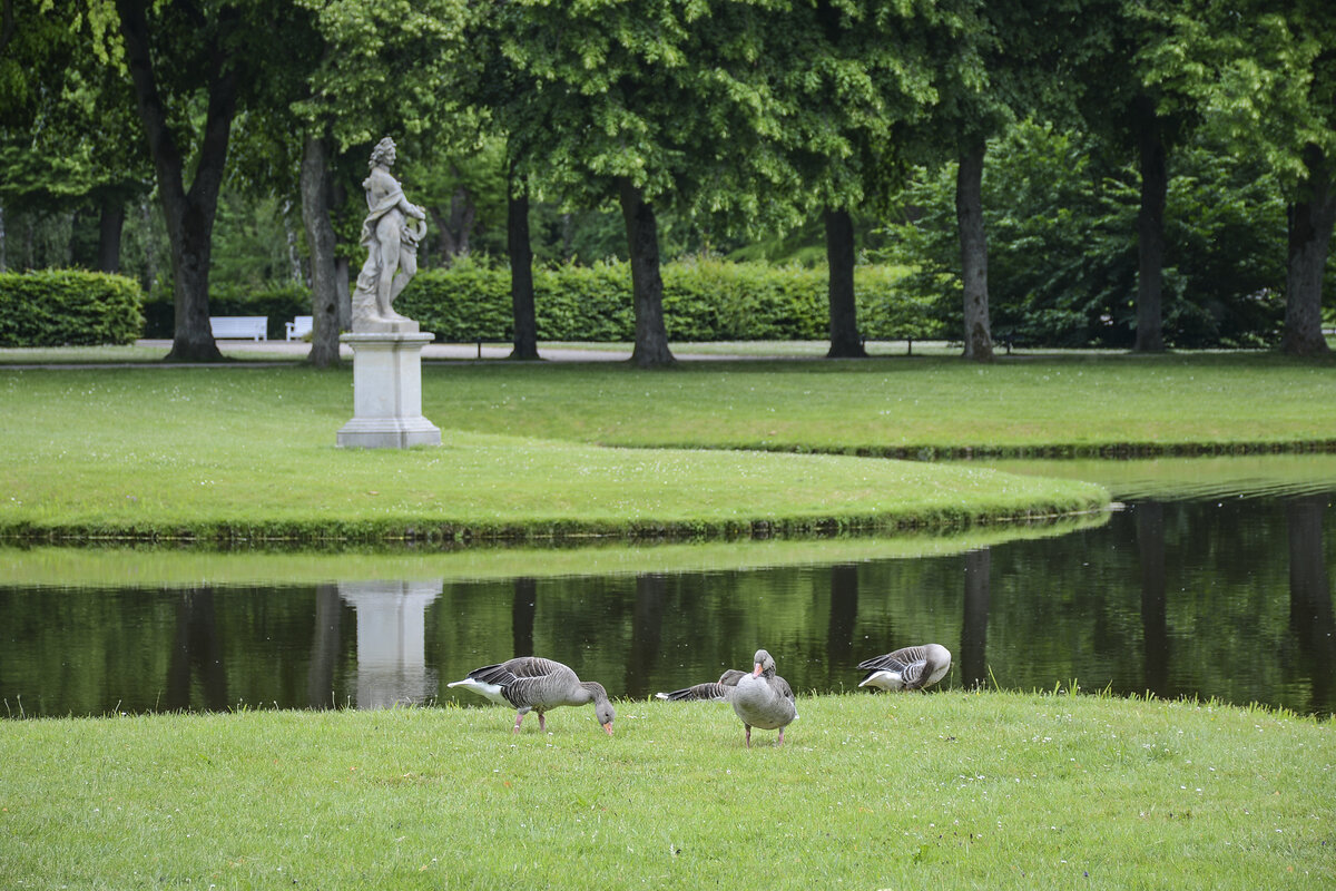Am kreuzkanal im Schweriner Schlosspark. Aufnahme: 17. Juni 2022.