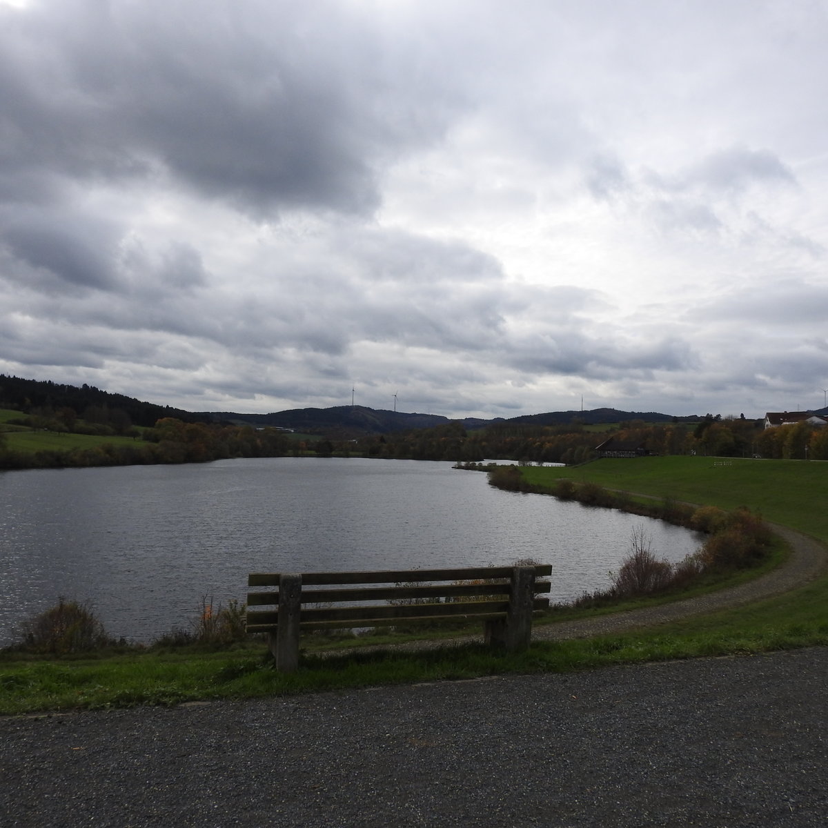 AM PERFSTAUSEE BEI BIEDENKOPF
DER PERFSTAUSEE ist eine Talsperre beim BIEDENKOPFER Stadtteil BREIDENBACH,
1993 als Hochwasser-Rückhaltebecken mit einer Fläche von 18 ha
fertiggestellt- am 26.10.2017
