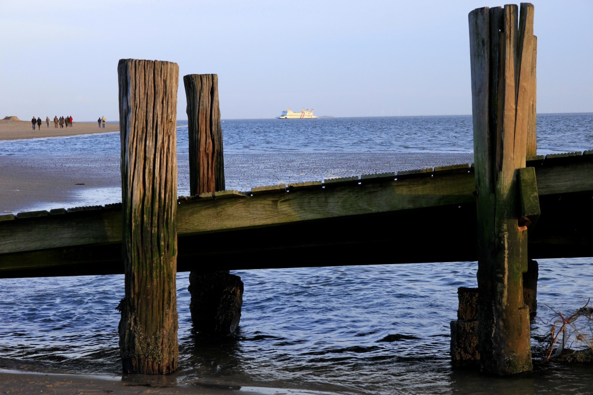 Am Strand von Wyk auf Föhr am 1. Weihnachtstag (25.12.2013)