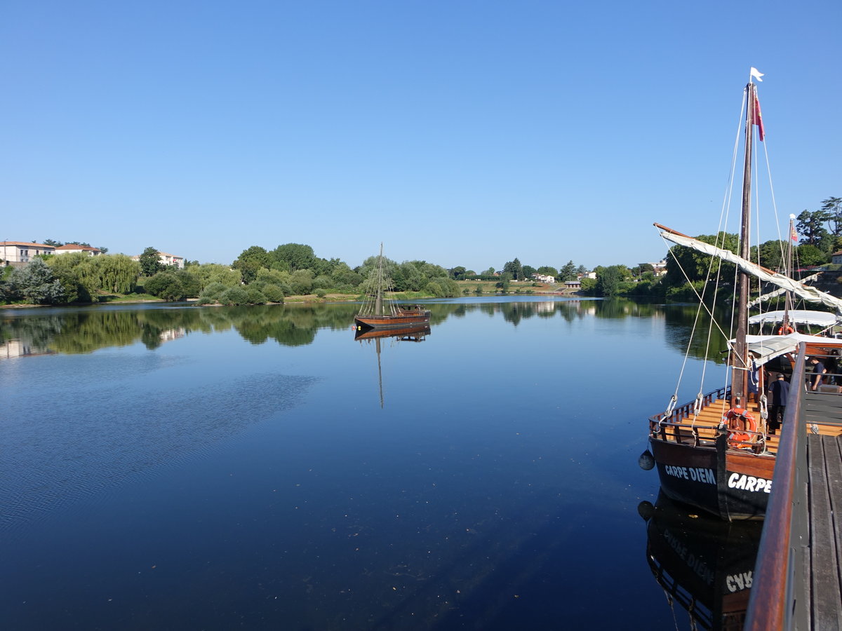 An der Dordogne am Quai Salvette in Bergerac (23.07.2018)