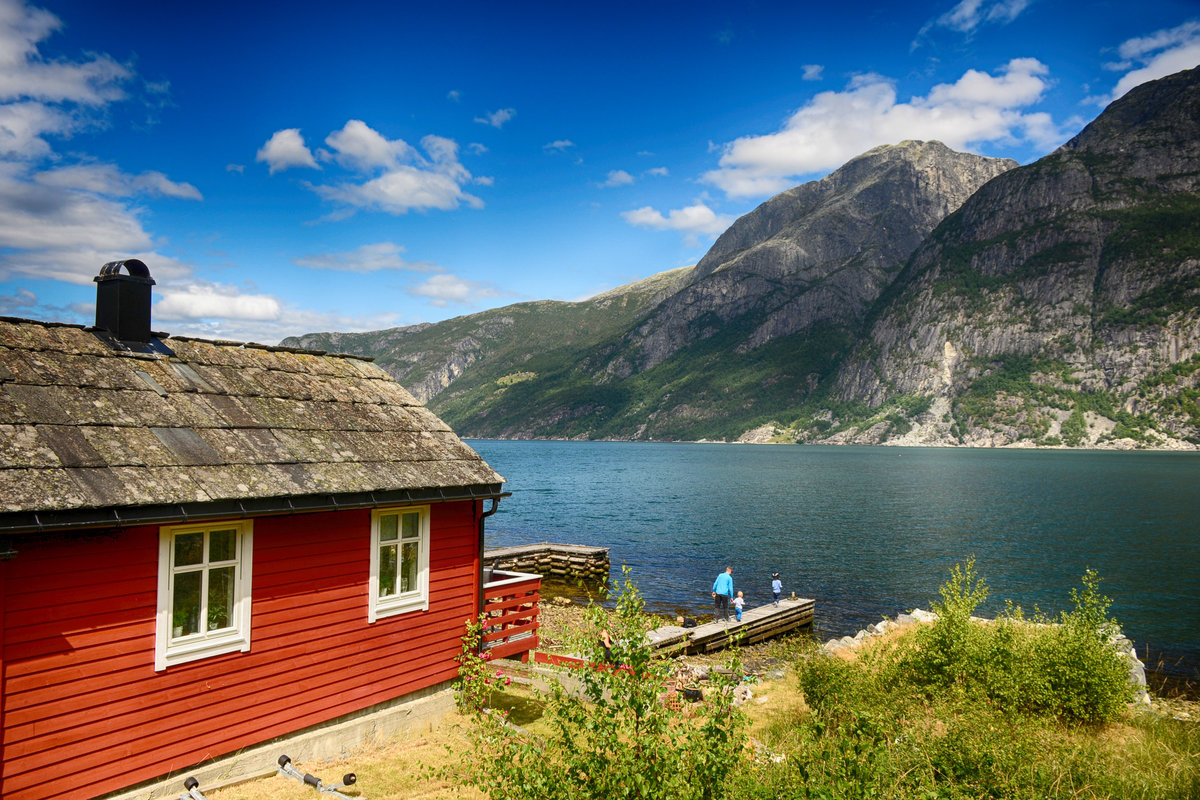 An der Osafjord in Norwegen. Aufnahme: 9. Juli 2018.