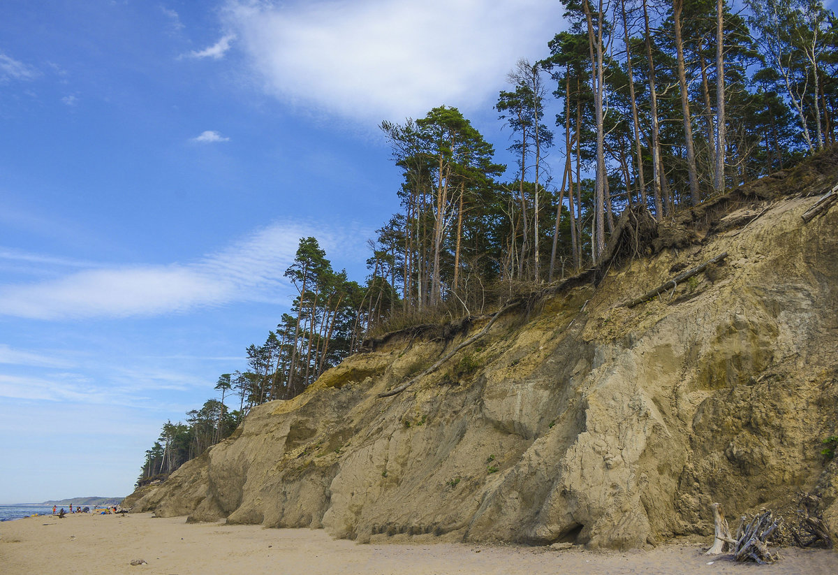 An der Steilküste vor Poddąbie (Neu Strand) in Hinterpommern. Aufnahme: 20. August 2020.