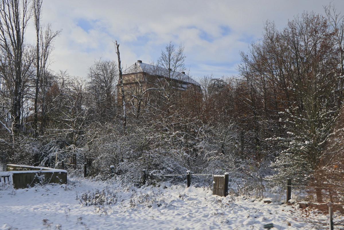 Ansicht der Nordharzstrecke bei Schnee am 29. November 2023