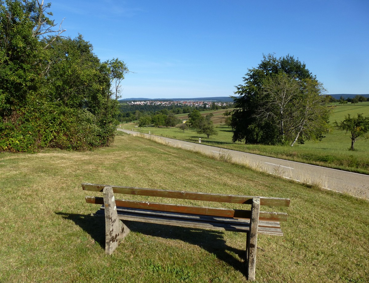 auf den Hhen des Nordschwarzwaldes, Blick von Burbach nach Pfaffenrot, Aug.2015