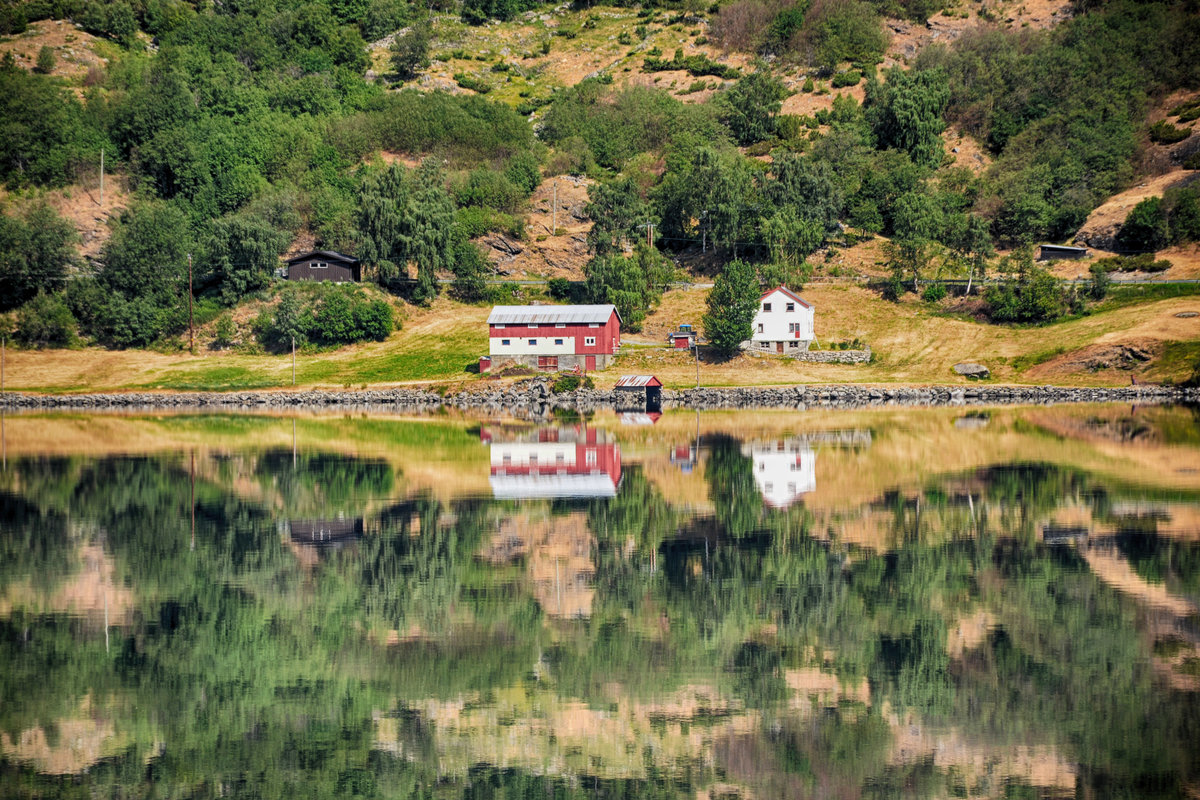 Aufnahme von Gudbrandsdalslågen nördlich von Lillehammer in Norwegen. Datum: 19. Juli 2018.