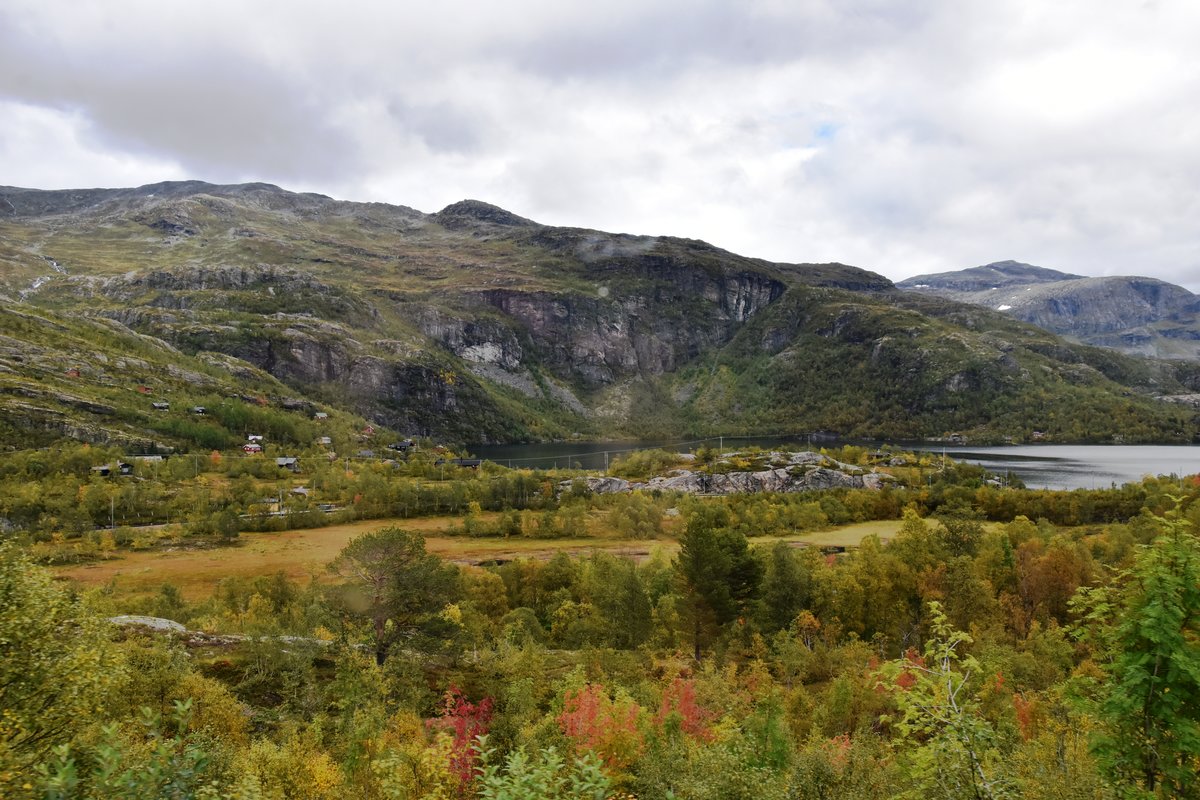 AURLAND, 09.09.2016, mit der Flåmsbana entlang des Flüsschens Flåmselva