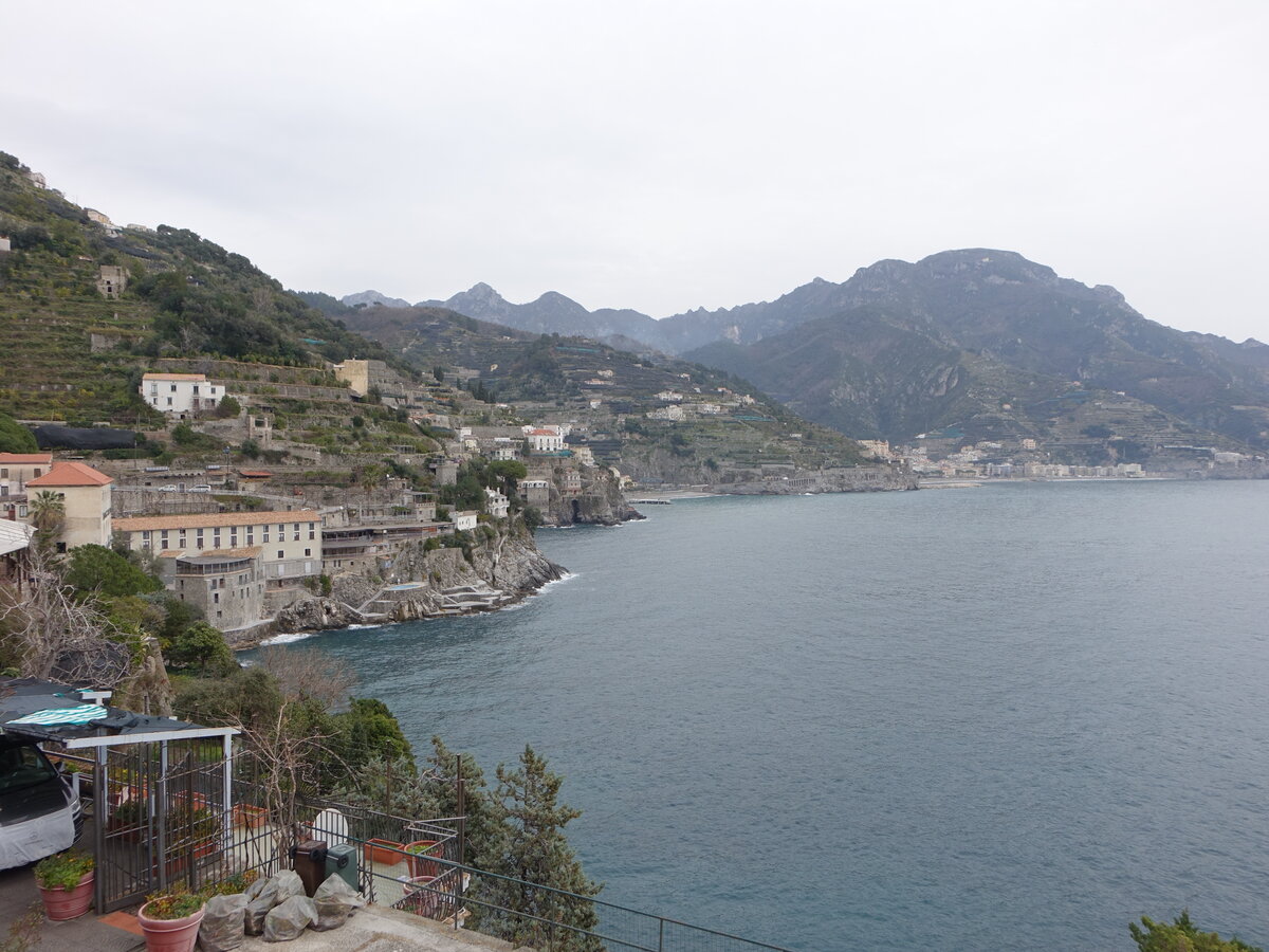 Ausblick auf die Amalfiküste bei Minori (25.02.2023)