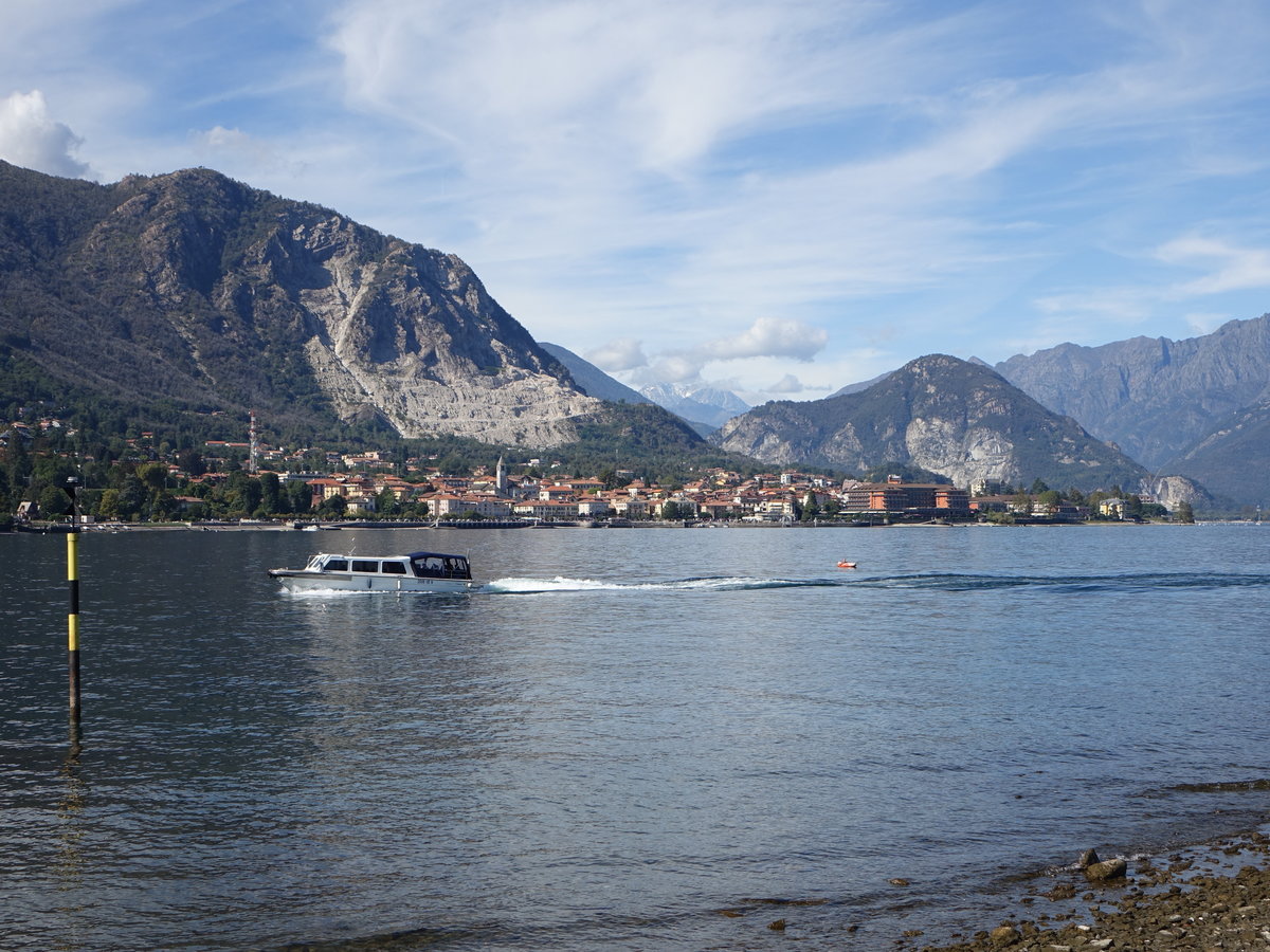 Ausblick auf Baveno von der Isola dei Pescatori, Lago Maggiore (05.10.2019)