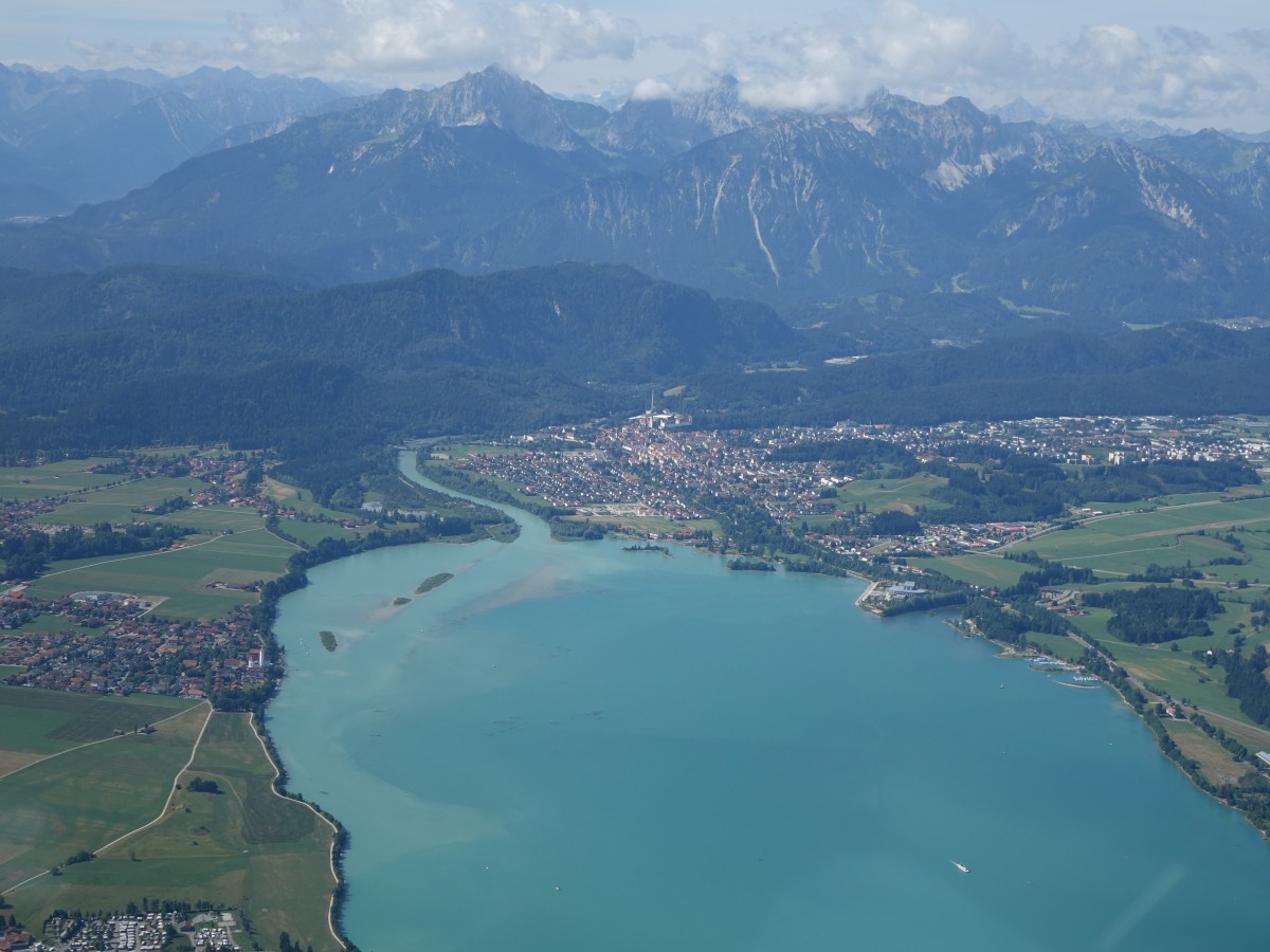 Ausblick auf den Forggensee und Füssen (26.07.2015)