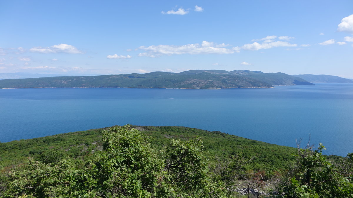 Ausblick auf die Insel Cres von D66 Labin - Opatija (29.04.2016)