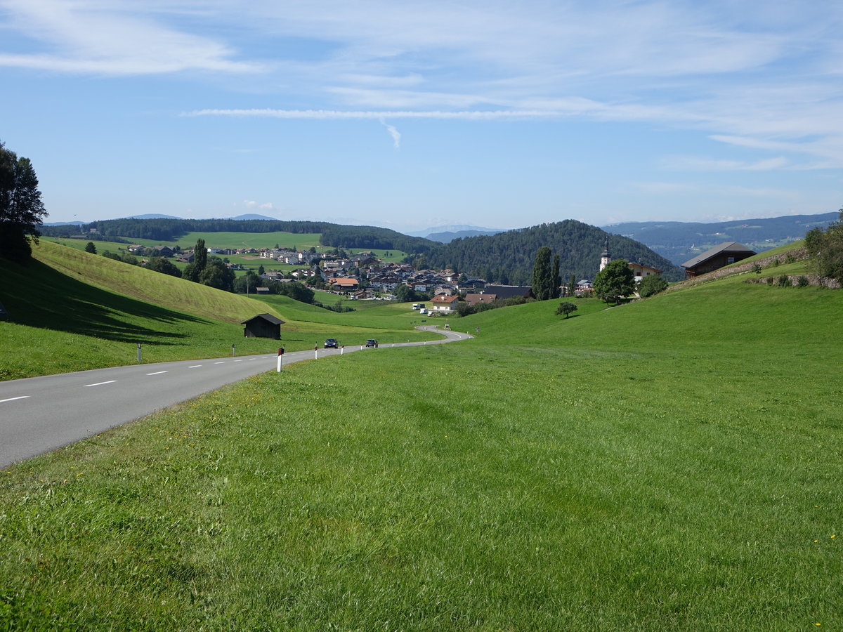 Ausblick auf Kastelruth im Schlerngebiet, Südtirol (14.09.2019)