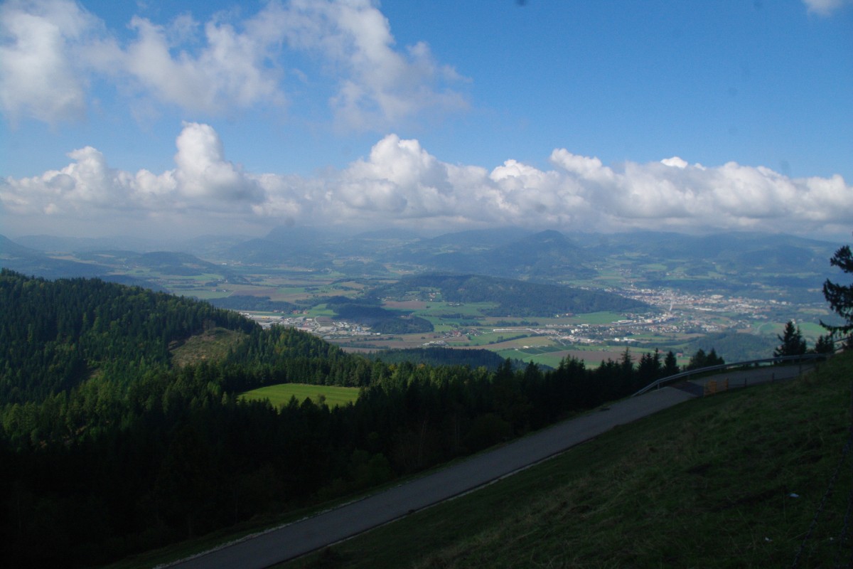Ausblick vom Magdalenensberg Richtung St. Veit an der Glan (02.10.2013)