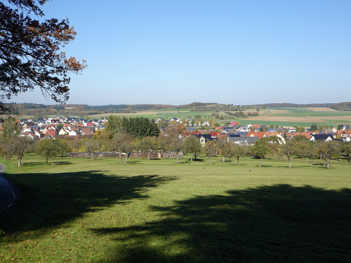 Aussicht auf Assamstadt im Main-Tauber-Kreis (15.10.2017)