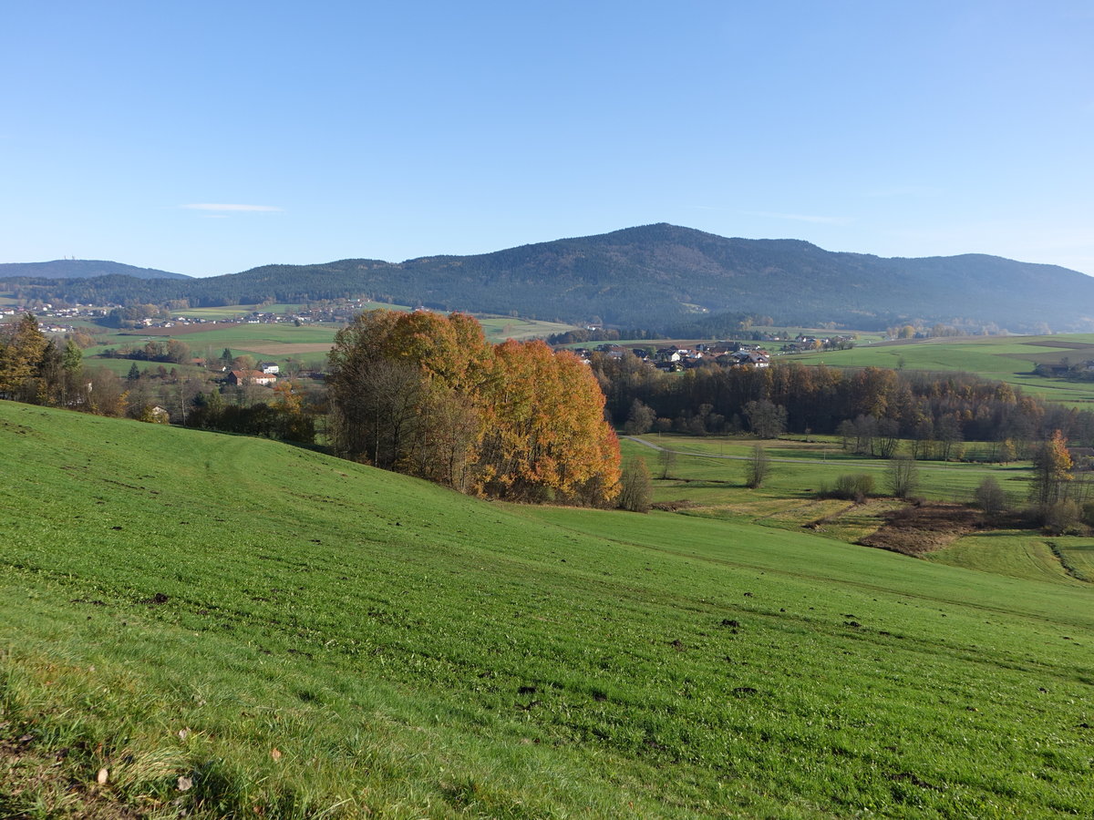 Aussicht auf den Bayrischen Wald bei Sackenried (05.11.2017)