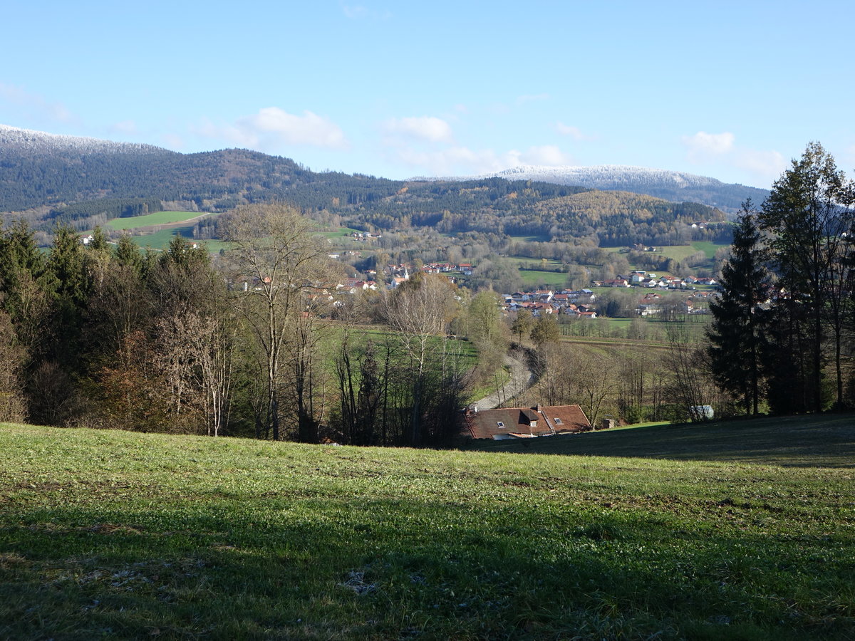 Aussicht auf Bernried am Fuß des Bayrischen Wald (14.11.2016)