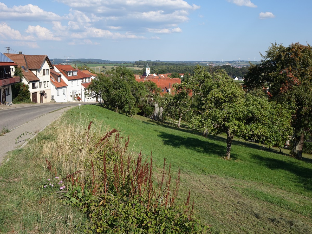 Aussicht auf Dottingen auf der Schwäbischen Alb (30.08.2015)