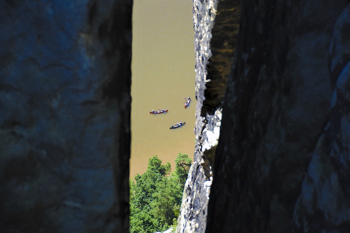 Aussicht auf die Elbe vom Nationalpark Sächsische Schweiz.

Aufnahmedatum: 7. Juni 2014.