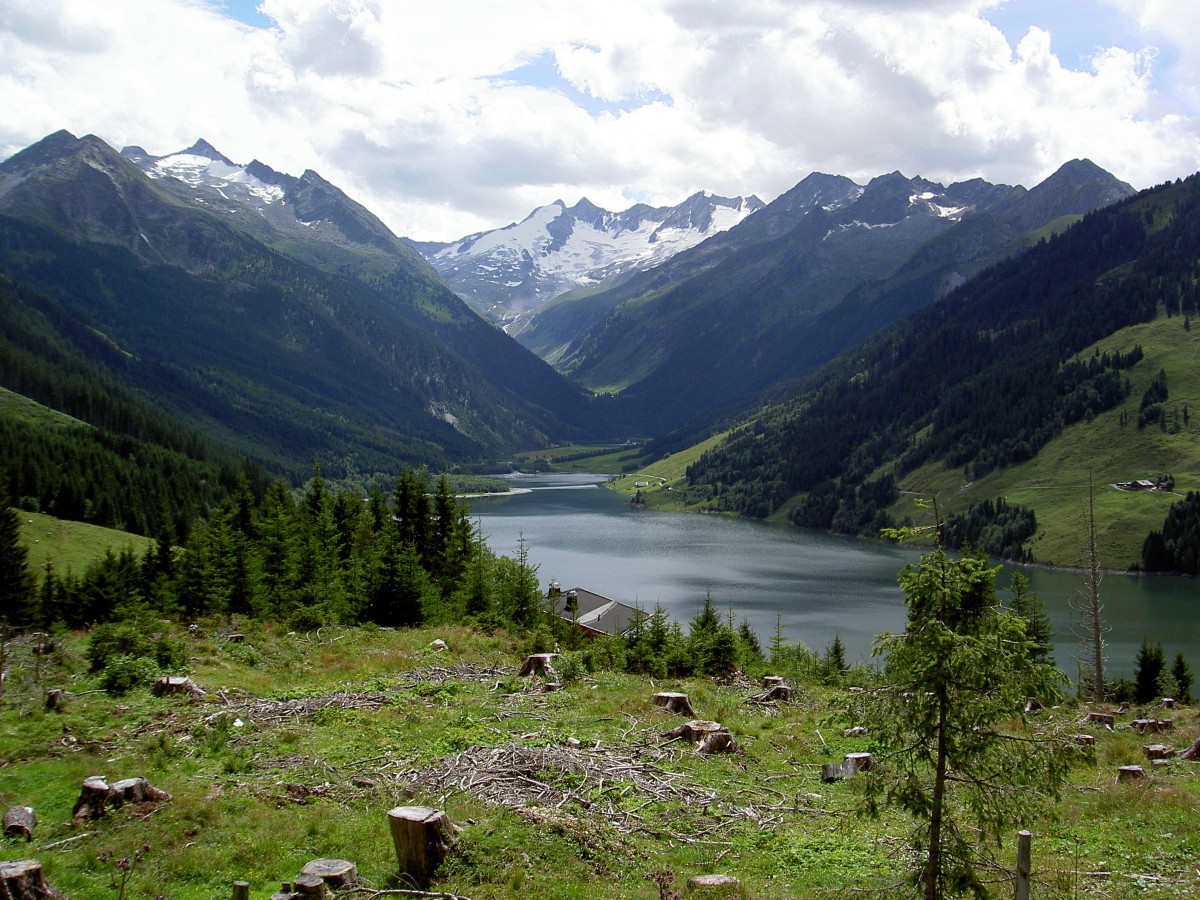 Aussicht auf den Gerlos Stausee in Tirol (02.08.2014)