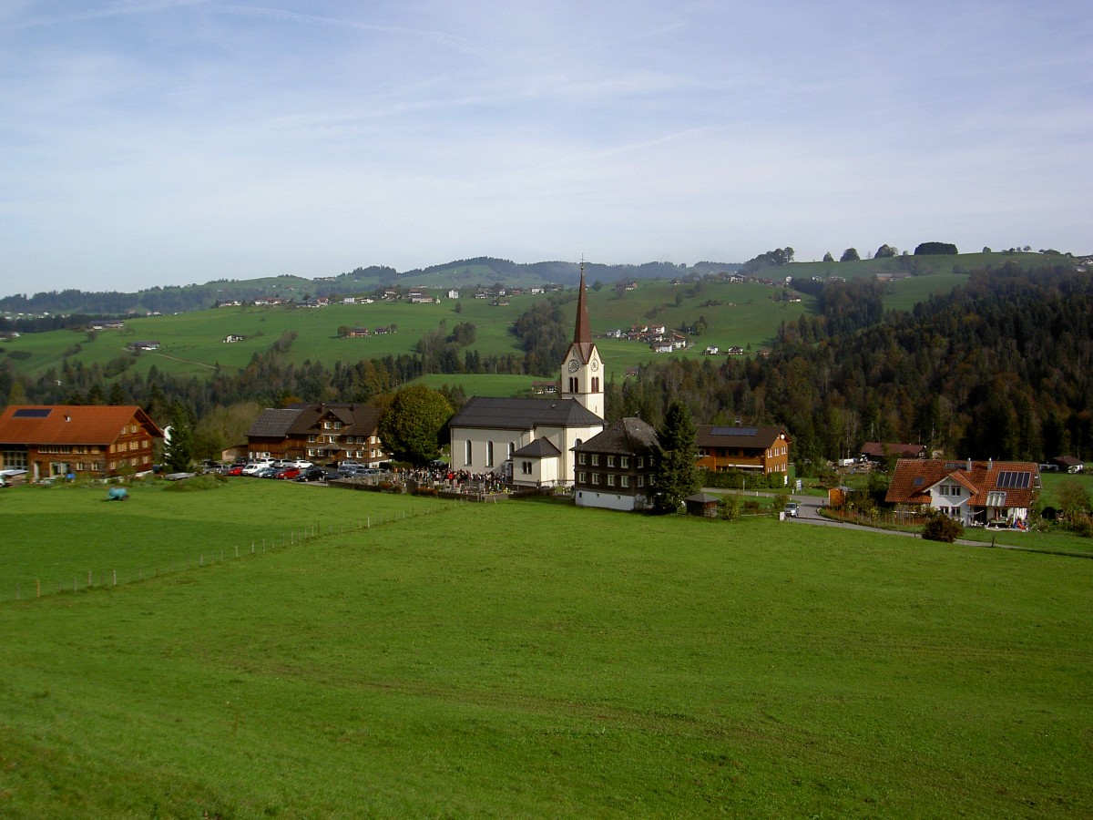 Aussicht auf Müselbach bei Alberschwende in Vorarlberg (12.10.2014)