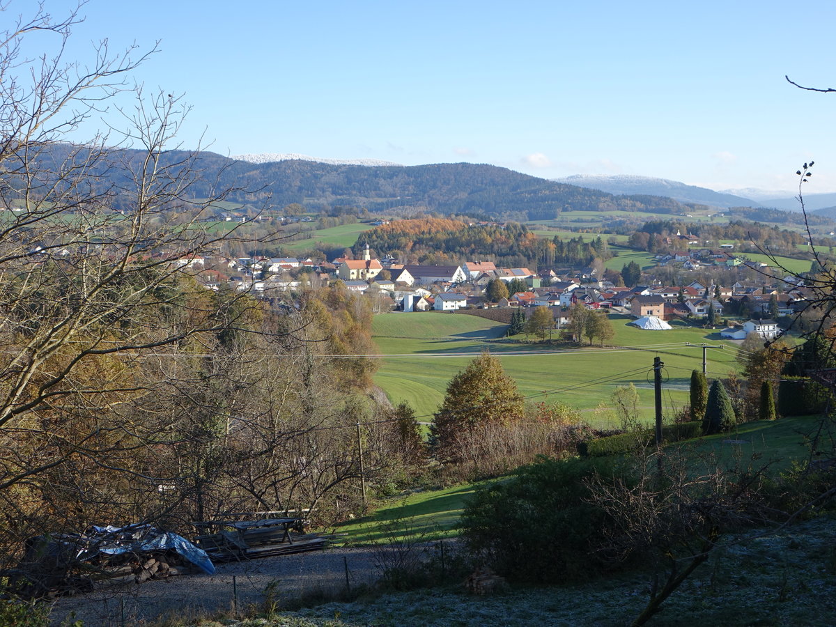 Aussicht auf Schwarzach im Bayrischen Wald (14.11.2016)