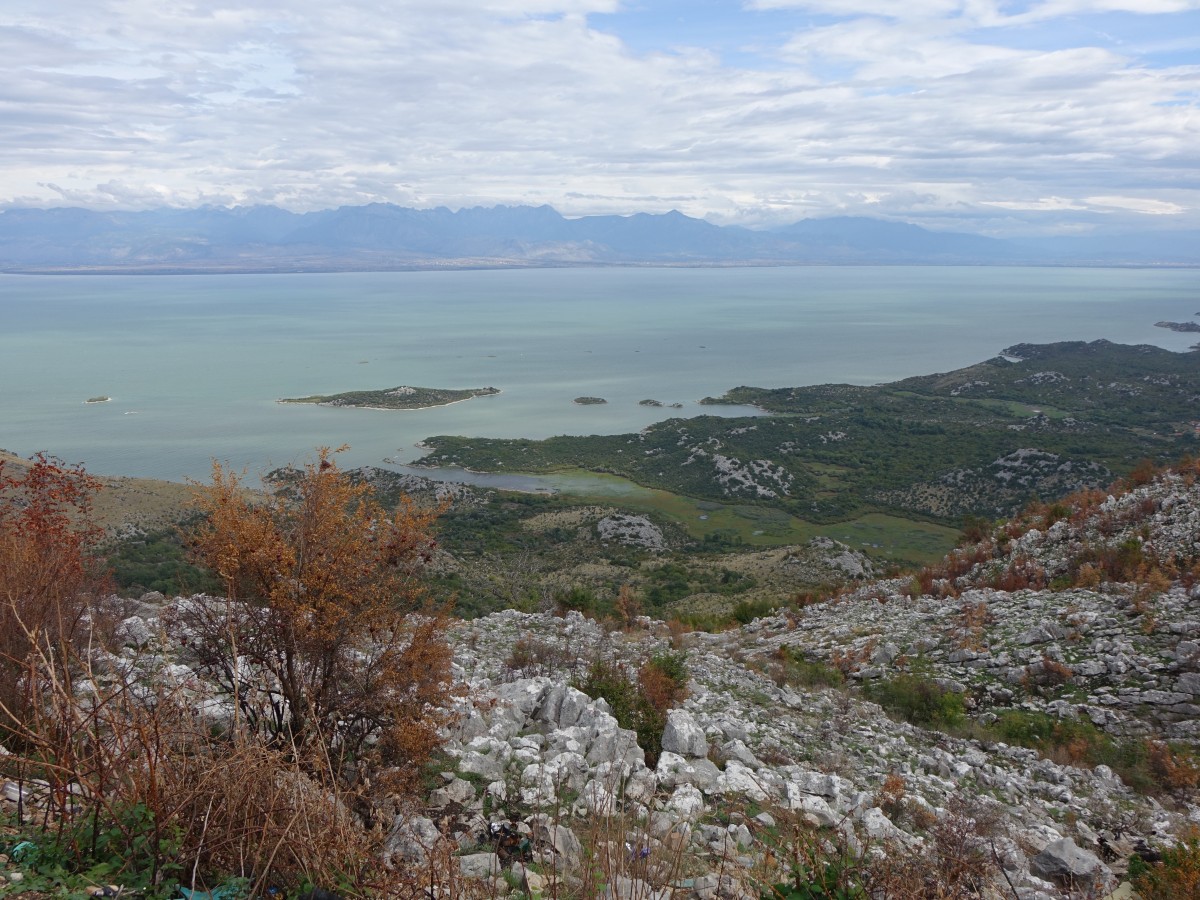 Aussicht auf den Skutari See vom Rumija Gebirge (21.09.2015)