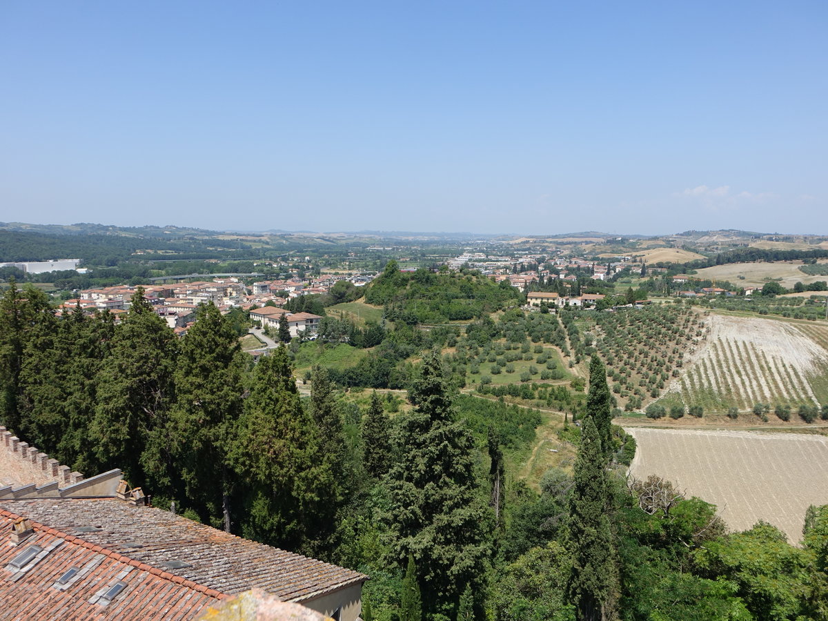 Aussicht vom Burgturm in Certaldo im Elsatal (17.06.2019)
