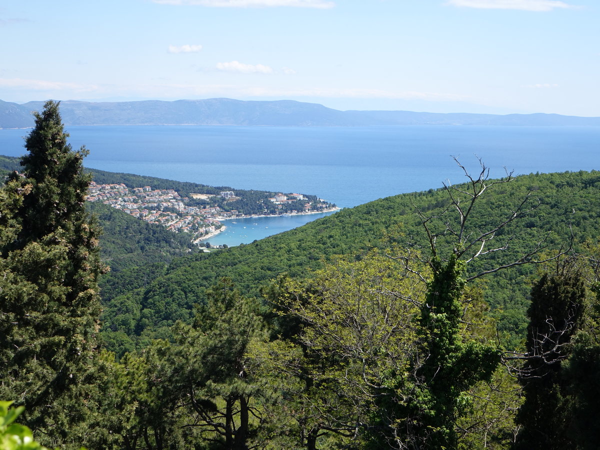 Aussicht von Labin auf Rabac, Istrien (29.04.2017)