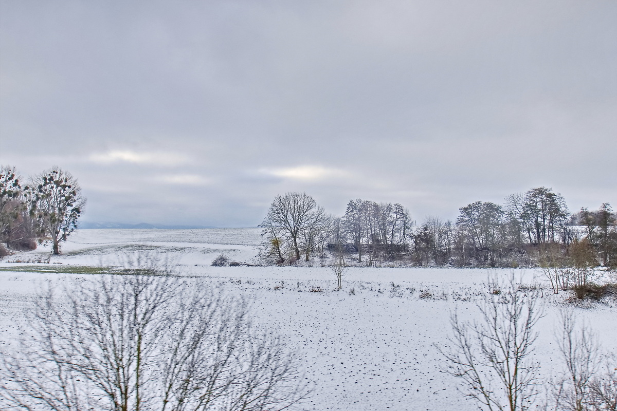 Aussicht in Richtung Bad Lauterberg im Harz am 02. Dezember 2023.