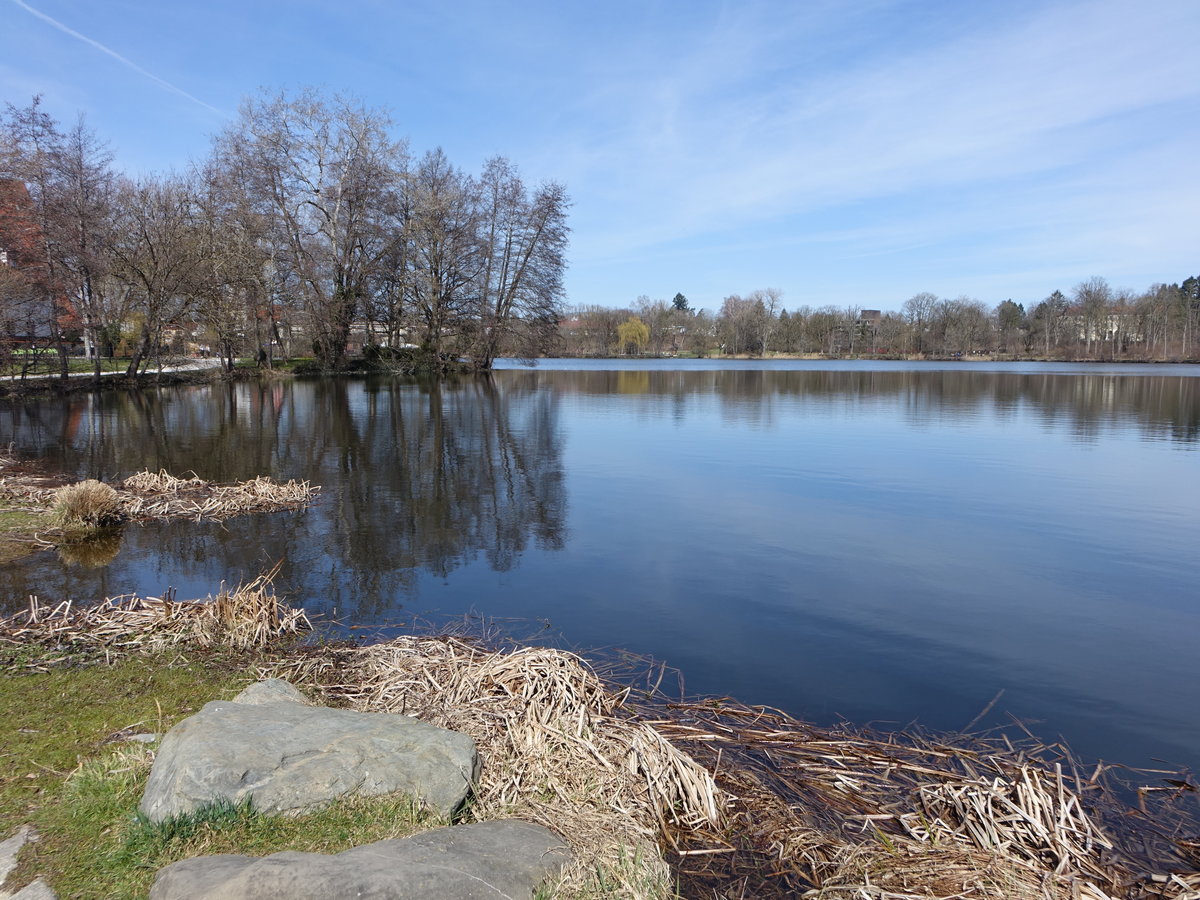 Bad Waldsee, Uferweg am Stadtsee (28.03.2021)