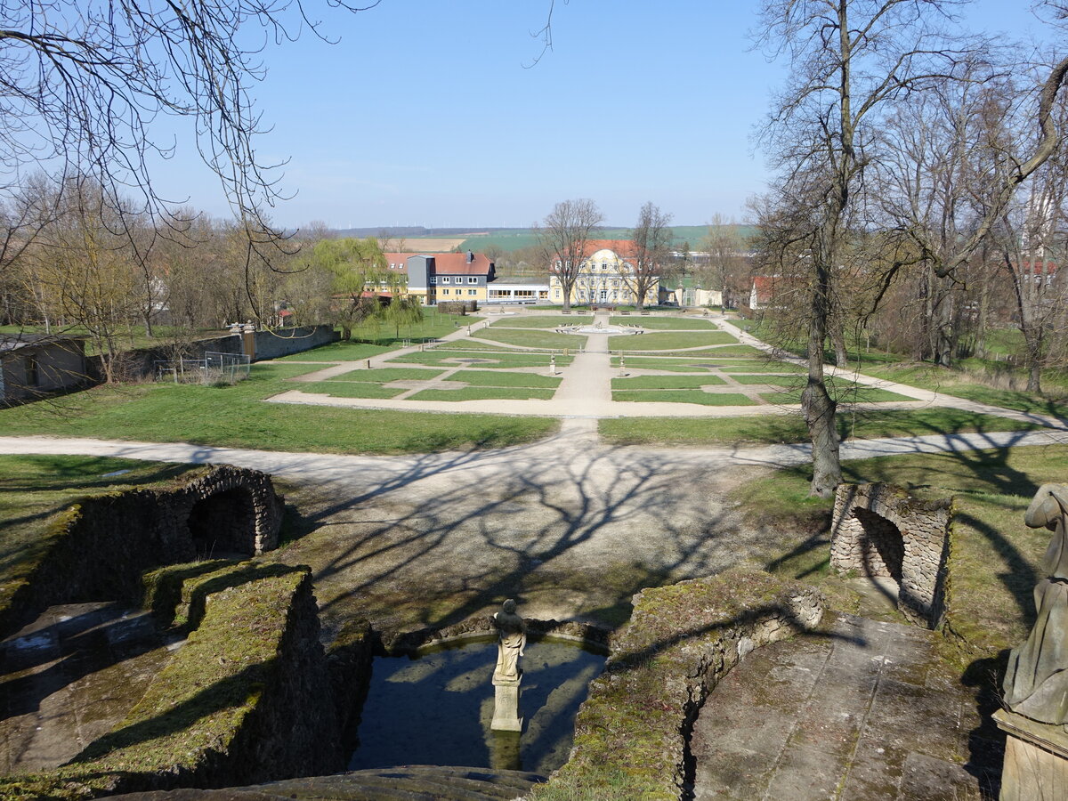 Barocker Schloßgarten in Ebeleben, Außenstandort der Bundesgartenschau 2021 (07.04.2023)