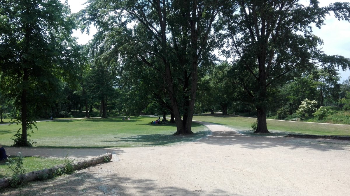 Berlin. Blick auf die gemähten Liegewiesen des Parks am Schloss Charlottenburg. Aufgenommen am 04.06.2020.