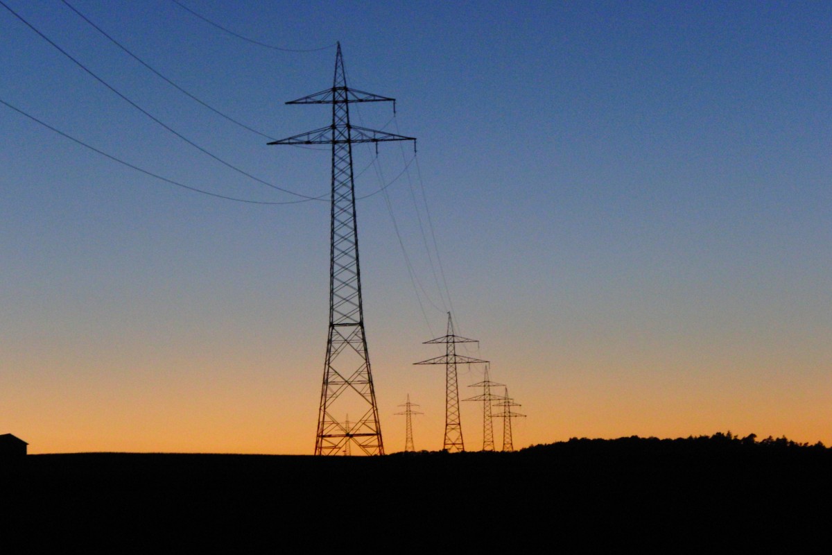  Blaue Stunde  bei Birkach im Landkreis Lichtenfels, aufgenommen am 04.09.2013