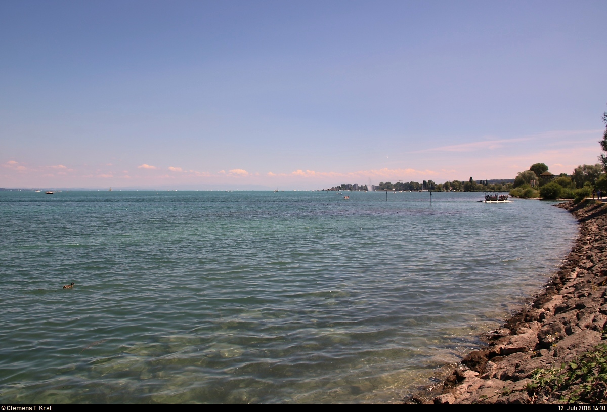 Blick auf den Bodensee in Konstanz kurz vor der Schweizer Grenze.
[12.7.2018 | 14:10 Uhr]