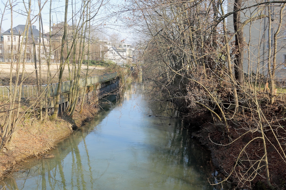 Blick auf einen Teil des Elstermühlgraben in Leipzig am 24. März 2022.