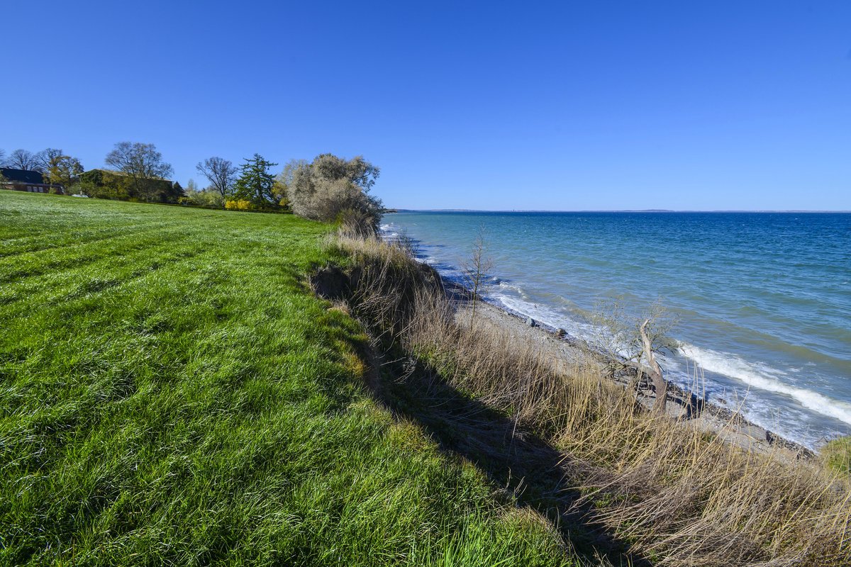 Blick auf die Geltinger Bucht in Norgaardholz. Aufnahme: 21. April 2020.