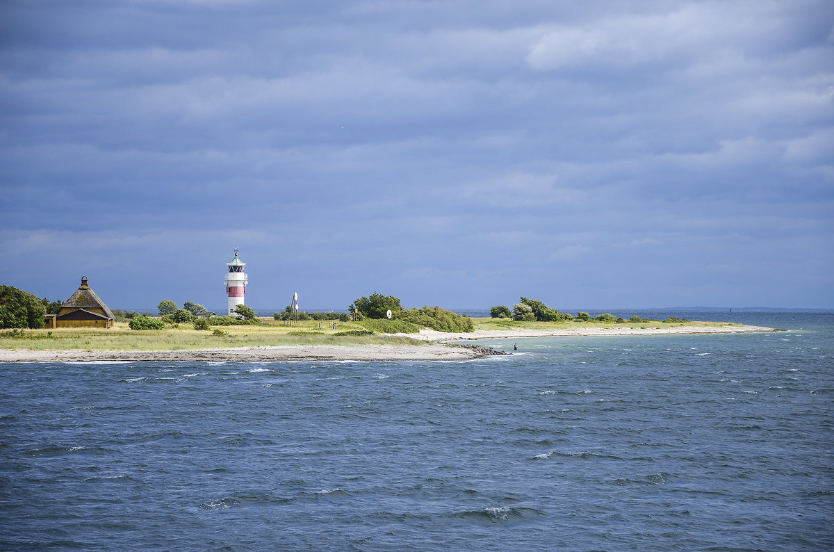 Blick auf die Insel Årø in Lillebælt (Kleiner Belt) östlich von Haderslev (Hadersleben) in Nordschleswig.
Aufnahme: 23. Juni 2018.