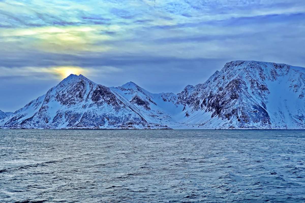 Blick auf die Küste kurz vor Alta am 22. Februar 2024.