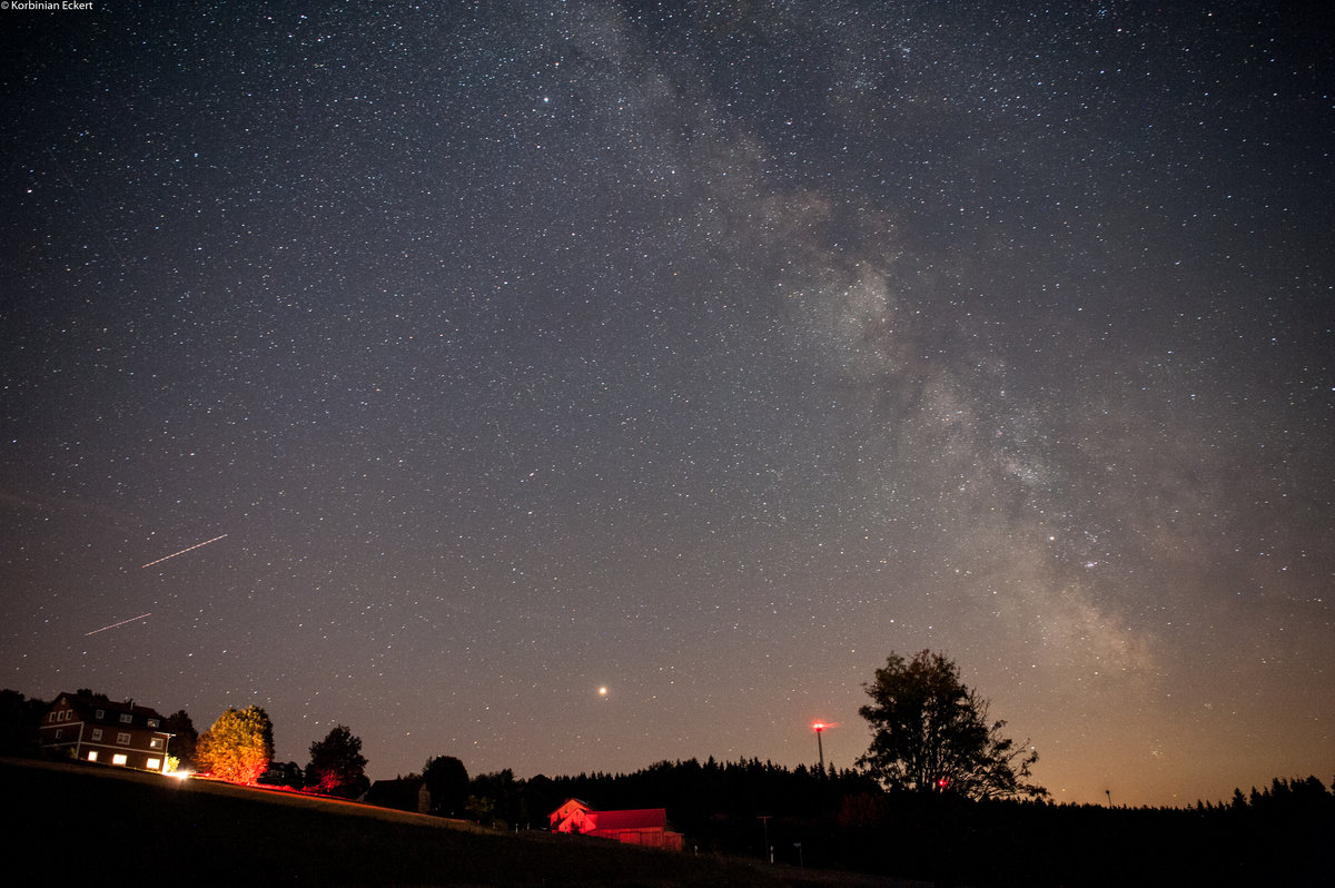 Blick auf die Milchstraße am Ahornberg (Oberpfalz), 10.08.2018 